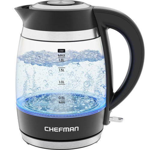 Chefman Fast-Boil 1.8L Electric Kettle - Compact Design for Efficient Water Heating