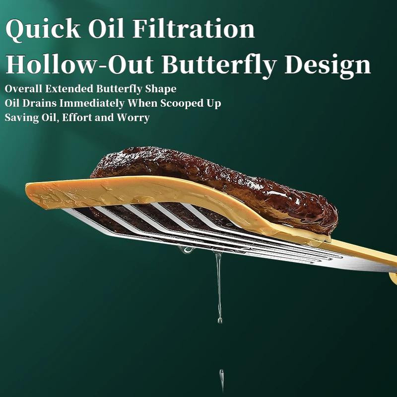 Food Grade Silicone Butterfly Spatula - Heat Resistant Non-Stick Pan Turner for Frying Fish, Pancakes & Stir-Fry-Yy