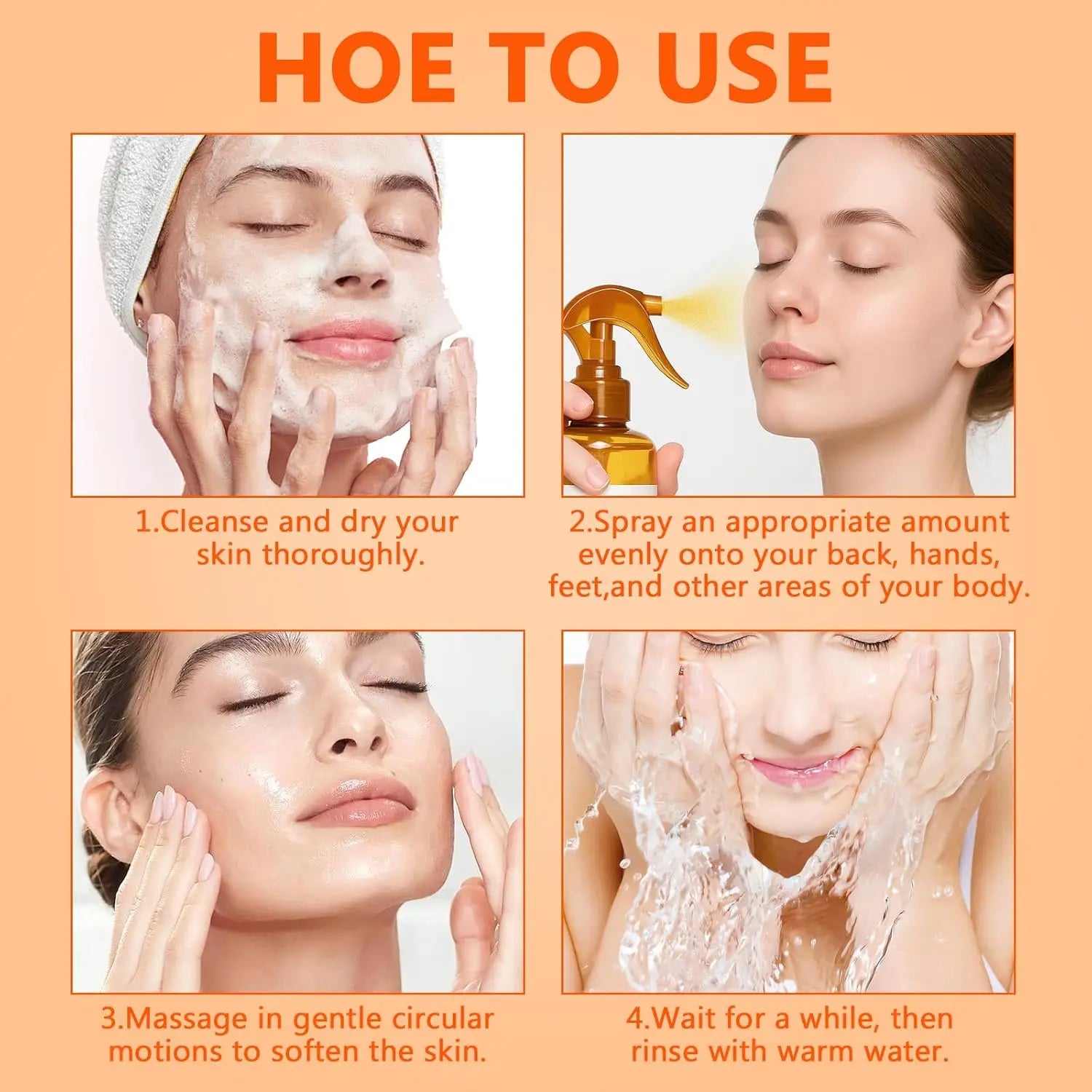 Body Keratin Care Kojic Acid Turmeric Spray Gently Exfoliating Peeling Solution Nourishing Hydrating Skin Care All Skin Types