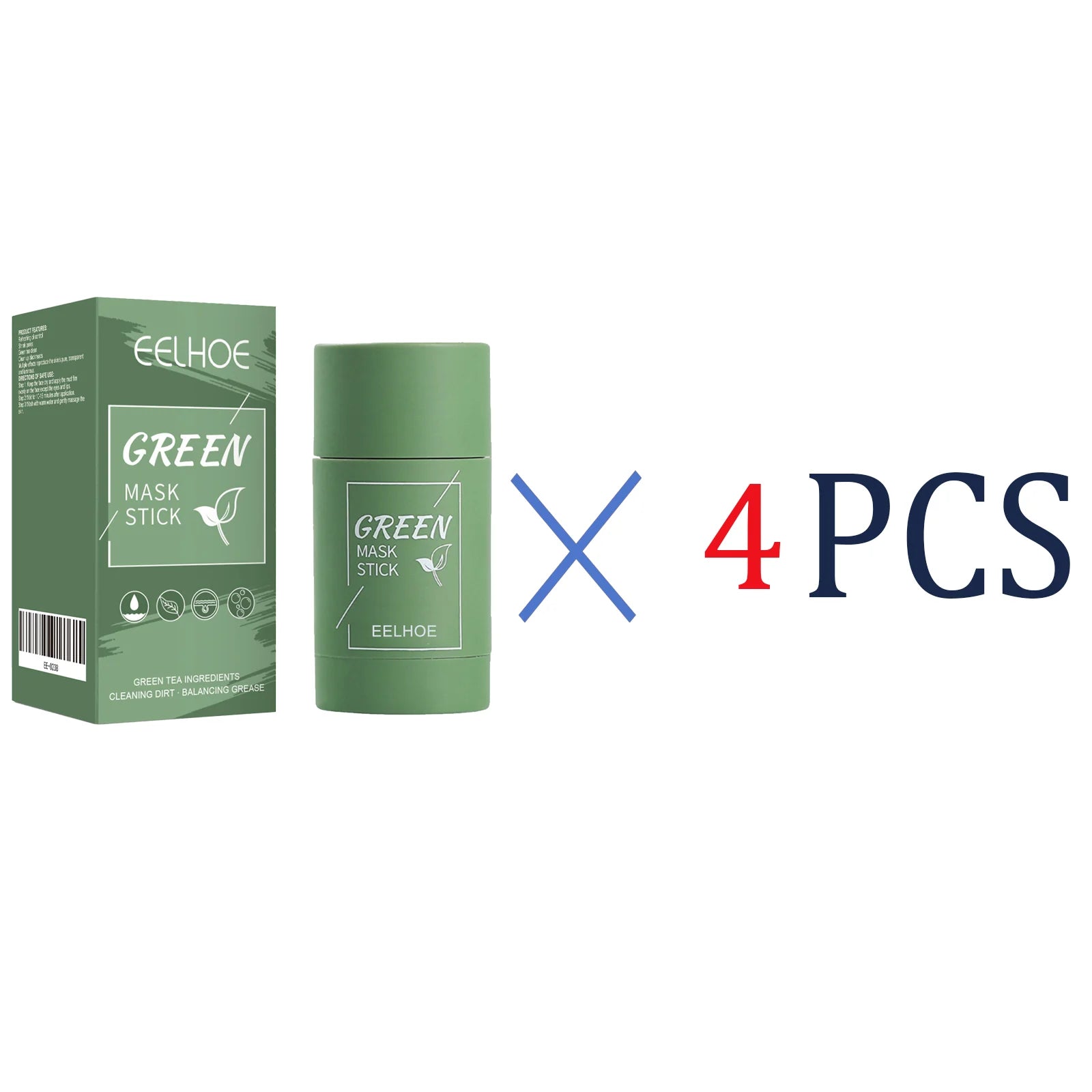 EELHOE Green Tea Mask Stick Refreshing Oil Control Shrink Pores Green Tea Clean Clean Up Blackheads Reproduce The Skin's Pure