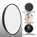 40/60/80cm Round Wall Mirror Black Nordic Style