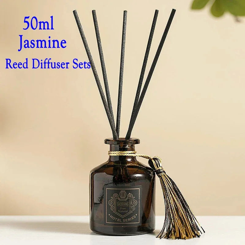 50ml Reed Diffuser Sets with Fragrance expanding stick Healton Homestay Hotel Rattan Aromatherapy  Air Freshener Home Fragrance