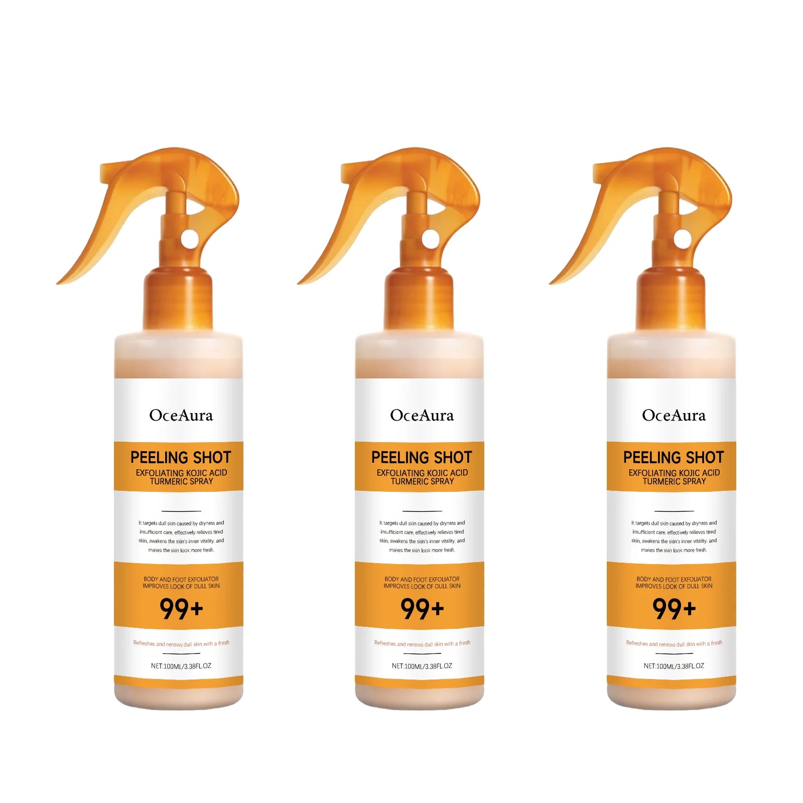 Body Keratin Care Kojic Acid Turmeric Spray Gently Exfoliating Peeling Solution Nourishing Hydrating Skin Care All Skin Types