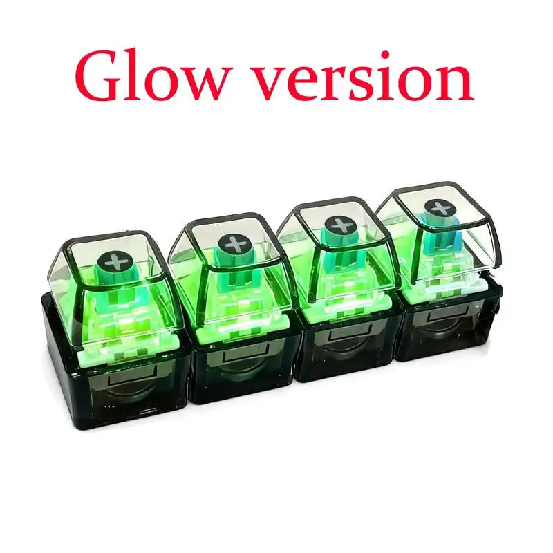 Glowing Keyboard Stress Relief Toy, Keychain, 4-in-1 Stress Relief Button Keychain, Stress-Relieving Fingertip Clicker, Transparent Color, Car Keychain