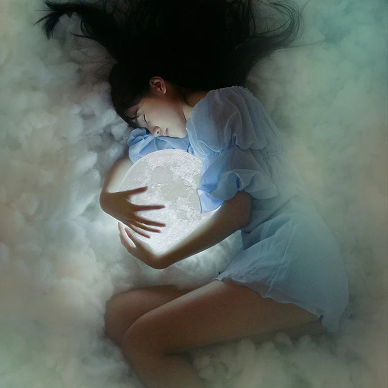 3D LED Moon Lamp Nightlight Fairy Table Bedroom Bedside Cute Kids Night Light for Room Birthday Party Decoration Christmas Gifts